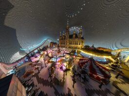 The NVIDIA RTX Winter World - the world’s largest winter wonderland experience, built virtually in Minecraft and created by NVIDIA in partnership with Great Ormond Street Hospital Children’s Charity (c) NVIDIA