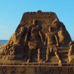 God of War Ragnarok scultura di sabbia time-lapse canale PlayStation Santa Monica Studio PS5