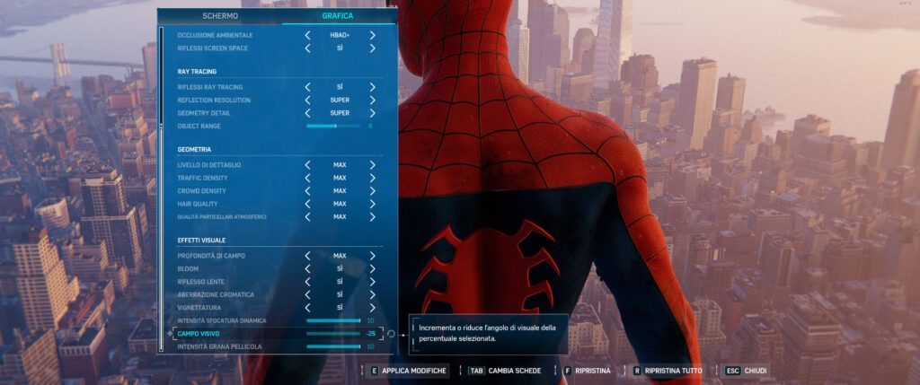 Marvel's SpiderMan Remastered PC Campo Visivo Vicino Gametimers