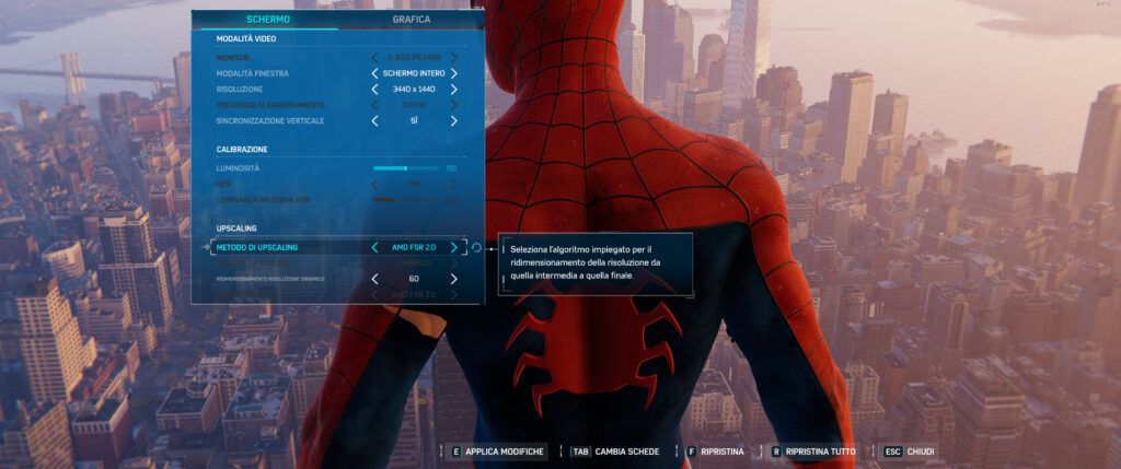 Marvel's SpiderMan Remastered PC Opzioni Scaling Gametimers