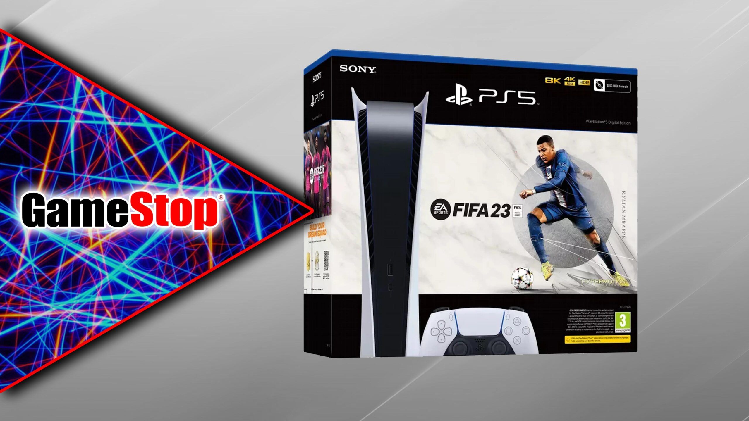 The PlayStation 5 digital edition is available again with FIFA 23 in a new GameStop release this week