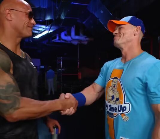 Dwayne The Rock Johnson John Cena WWE Wrestling