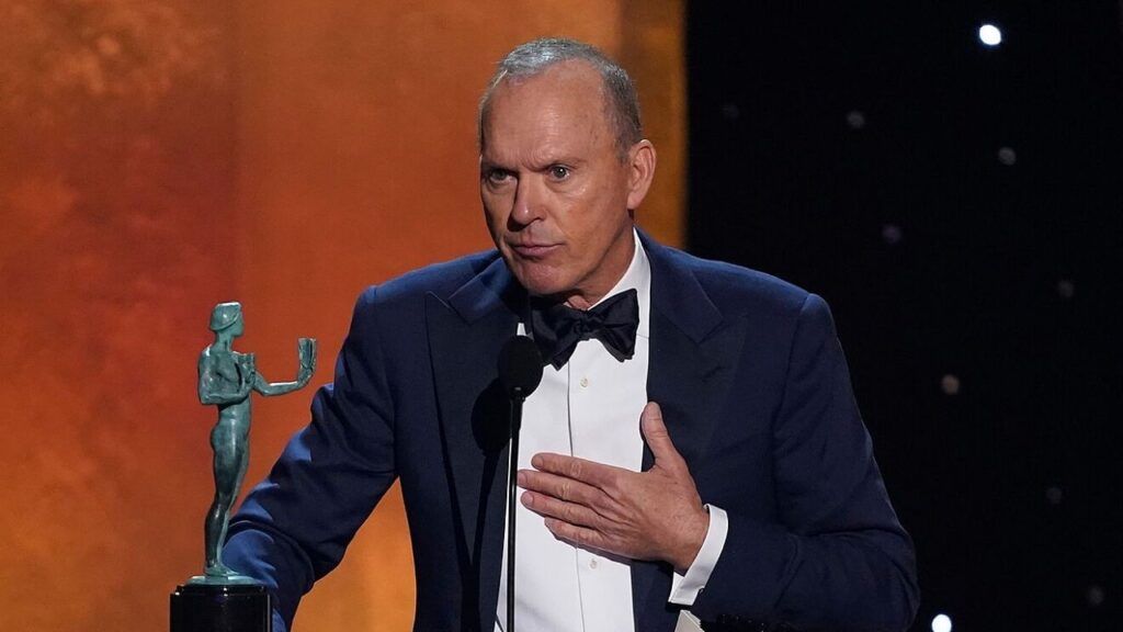 michael keaton during sag awards 2022 will be the titular character in Beetlejuice 2