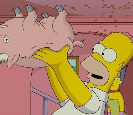 the simpsons movie spider pork homer