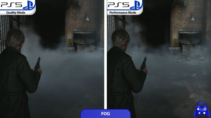 Silent Hill 2 Remake PS5 Qualità vs Prestazioni nebbia volumetrica