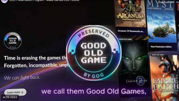 Good Old Games GOG Preservation Program