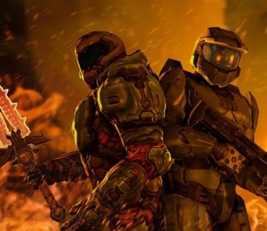 Secret Level episodio crossover Halo Doom Slayer Master Chief