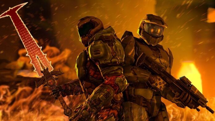 Secret Level episodio crossover Halo Doom Slayer Master Chief