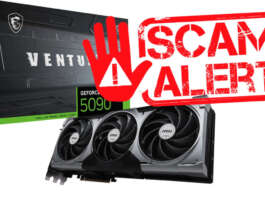 RTX 5090 truffa senza GPU e memoria VRAM